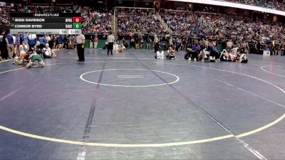 2A 165 lbs Quarterfinal - Jessi Davidson, North Pitt High School vs Connor Byrd, Bandys High School