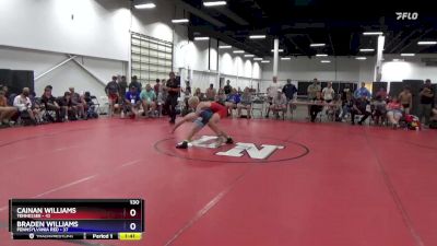 130 lbs Placement Matches (8 Team) - Cainan Williams, Tennessee vs Braden Williams, Pennsylvania Red