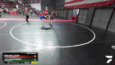 138 lbs Cons. Round 3 - Taylor Dahlquist, Rhinelander vs Evelynn Lutter, Slinger Red Rhinos WC