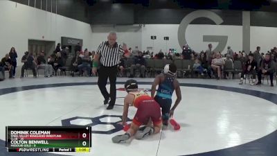 105 lbs Quarterfinals (8 Team) - Dominik Coleman, Steel Valley Renegades Wrestling Club vs Colton Benwell, Missouri Gold