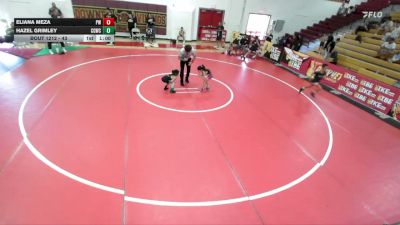43 lbs Round 5 - Eliana Meza, Pounders WC vs Hazel Grimley, Cal Grapplers Wrestling Club