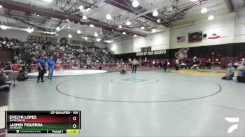 100 lbs Quarterfinal - Jasmin Figueroa, JW North vs Evelyn Lopez, Hamilton HS