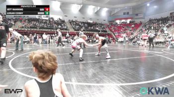 85 lbs Round Of 16 - Jett Manning, Barnsdall Youth Wrestling vs Logan Cosby, Skiatook Youth Wrestling