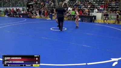 67 lbs Cons. Round 4 - Avery Anderson, CO vs Khylen Sanderson, KS