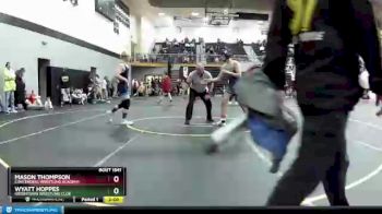 152 lbs Quarterfinal - Wyatt Hoppes, Greentown Wrestling Club vs Mason Thompson, Contenders Wrestling Academy