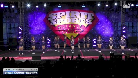 Cheer Factor - DESTINY [2025 L2 Junior Day 1] 2025 Spirit Sports Worcester Nationals