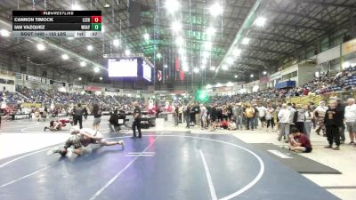 155 lbs Consi Of 8 #1 - Cannon Timock, Lesher Middle School vs Ian Vazquez, Wray WC