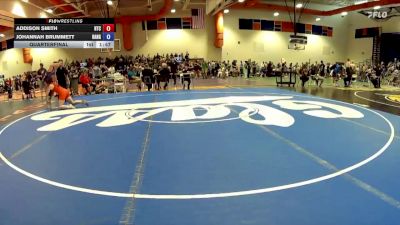 155 lbs Quarterfinal - Addison Smith, Hornet Training Center vs Johannah Brummett, Williamsburg Wrestling Club