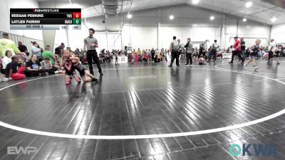 49-52 lbs Rr Rnd 2 - Reegan Perkins, Tahlequah Wrestling Club vs Laylen Parish, Wagoner Takedown Club