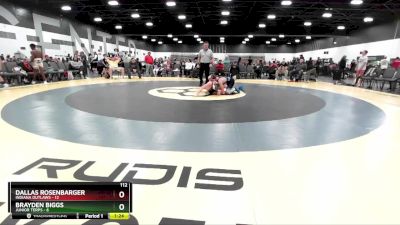 112 lbs Placement Matches (8 Team) - Dallas Rosenbarger, Indiana Outlaws vs Brayden Biggs, Junior Terps