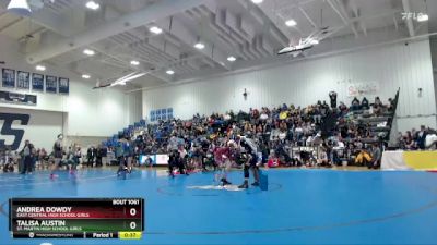 185 lbs 3rd Place Match - Andrea Dowdy, East Central High School Girls vs Talisa Austin, St. Martin High School Girls