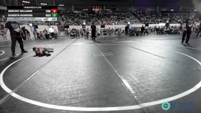 43 lbs Round Of 16 - Jericho Williams, Powerhouse vs Dawsyn Hawkins, Wagoner Takedown Club