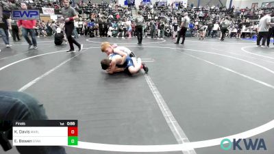 75 lbs Final - Kolbie Davis, Marlow Outlaws vs Easton Bowen, Standfast OKC