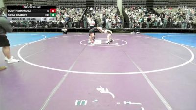 88 lbs Rr Rnd 2 - Zoey Hernandez, Barn Brothers vs Kyra Bradley, Fightin Irish Wrestling Club