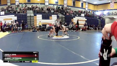 130 lbs. Cons. Round 2 - Aubrey Peterson, Francis Howell North vs Jamila Juma, Centralia