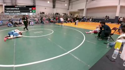 100 lbs Cons. Round 2 - Atticus Stoops, 3F Wrestling vs Levi Sheffield, 512 Outlaw Wrestling