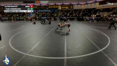138 lbs Champ. Round 1 - Cael Puderbaugh, Basehor-Linwood HS vs Leyton Bartley, New Lenox (Lincoln-Way West)