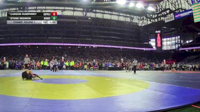 D3-150 lbs Champ. Round 1 - Stone Redmon, Dundee vs Carson Humphrey, Remus Chippewa Hills