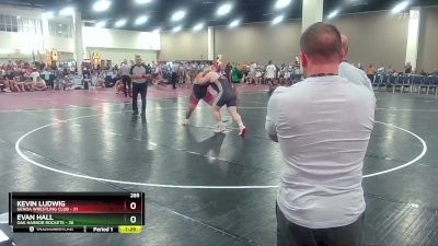 285 lbs Round 4 (10 Team) - Kevin Ludwig, Genoa Wrestling Club vs Evan Hall, Oak Harbor Rockets