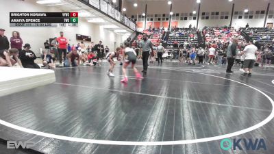 78-80 lbs Rr Rnd 1 - Brighton Horawa, Verdigris Youth Wrestling vs Amaiya Spence, Tahlequah Wrestling Club
