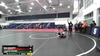 106 lbs Cons. Semi - Maddox Hazard, Swarm vs Eisa Scrapper, Poway Wrestling