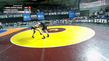 Boys 3A 132 lbs Champ. Round 1 - Abdul Tawhid Akrami, Lincoln (Tacoma) vs Ayden Chappell, Evergreen (Vancouver)