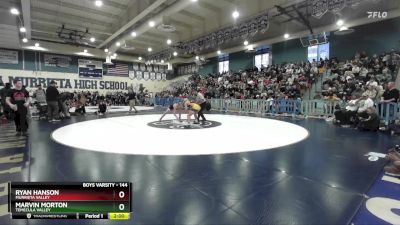 144 lbs 1st Place Match - Marvin Morton, Temecula Valley vs Ryan Hanson, Murrieta Valley