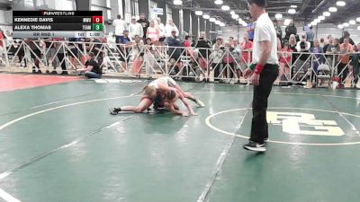 114 lbs Rr Rnd 1 - Kennedie Davis, MetroWest United Pink - HSG vs Alexa Thomas, Team RJN Green - HSG