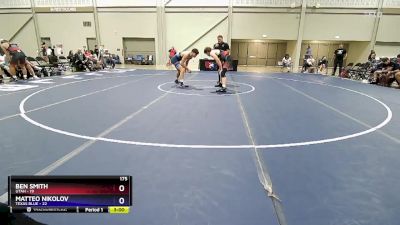 175 lbs Placement Matches (16 Team) - Ben Smith, Utah vs Matteo Nikolov, Texas Blue