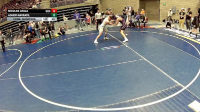 155 lbs Cons. Quarters - Asher Navratil vs Nicolas Ayala, Wayne Badgers