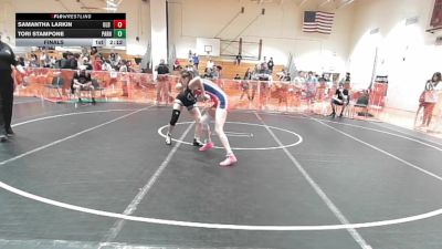 100 lbs Final - Samantha Larkin, Old Bridge Wrestling Club vs Tori Stampone, Parsippany Hills