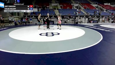 110 lbs Champ. Rd Of 128 - Amy Carlson, OR vs Chloe Roloff, WI