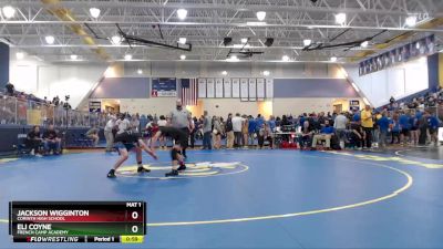 120 lbs Cons. Round 1 - Eli Coyne, French Camp Academy vs Jackson Wigginton, Corinth High School