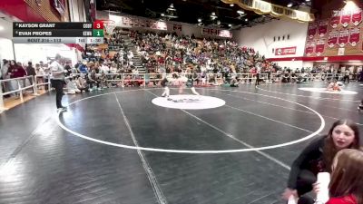 113 lbs Quarterfinal - Kayson Grant, Cody vs Evan Propes, Kelly Walsh