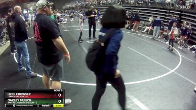 52 lbs Semis & 1st Wrestleback (8 Team) - Heidi Crowsey, Team Texas Blue vs Oakley Mulich, Kansas Lavendar Dragon