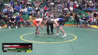 144 lbs Champ. Round 2 - Marshall Morency, Anderson vs Gage Baribeau, Midview