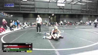 100 lbs Cons. Round 2 - Layton Urbanczyk, 512 Outlaw vs Aiden Fernandez, Derby