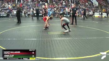 63 lbs Cons. Round 3 - Wyatt Gallagher, Husky WC vs Owen Clay, Anchor Bay WC