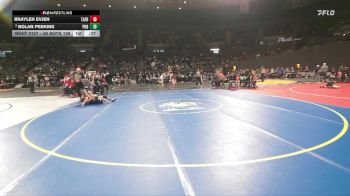 3A Boys 126 lbs Cons. Round 2 - Braylen Evjen, Taft Boys vs Nolan Perkins, Pleasant Hill Boys