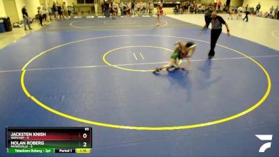 85 lbs Quarterfinals (8 Team) - Jacksten Knish, WEM/JWP vs Nolan Roberg, Paynesville