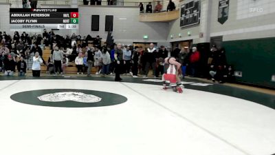 144 lbs Semifinal - Abdullah Peterson, North Attleborough vs Jacoby Flynn, Norton