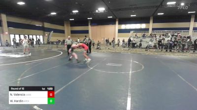 130 lbs Round Of 16 - Nickolas Valencia, Juggernaut WC vs Wallace Hardin, Apex Wr Ac