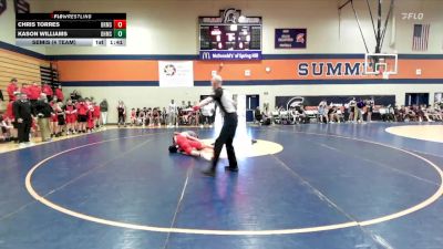 122 lbs Semis (4 Team) - Kason Williams, Dupont Hadley Middle School vs Chris Torres, Burns Middle School