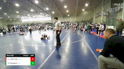 75 lbs Cons. Round 3 - Doc Sargent, Henefer vs Lazaro Ramirez, 208 Badgers Wrestling Club
