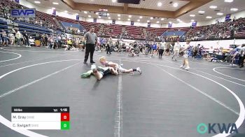 90 lbs Quarterfinal - Maximus Gray, Division Bell Wrestling vs Crew Swigart, Choctaw Ironman Youth Wrestling