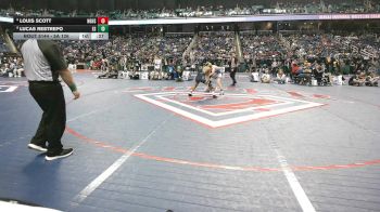 5A 126 lbs 3rd Place Match - Louis Scott, North Gaston High School vs Lucas Restrepo, East Rowan High School