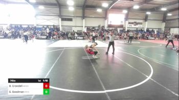 74 lbs Quarterfinal - Brighton Crandell, Mogollon vs Grant Goodman, Payson WC