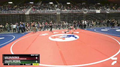 102 lbs Cons. Round 2 - Colson Siemens, Natrona Colts Wrestling vs Levi Kilpatrick, Wyoming Underground Wrestling