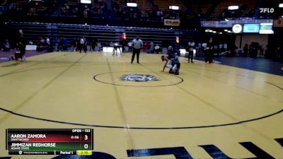 133 lbs Cons. Round 3 - Aaron Zamora, Unattached vs Jimmizan Redhorse, Adams State