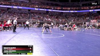 1A-132 lbs Champ. Round 1 - Bradyn Burns, East Sac County vs Owen Becerra, Missouri Valley